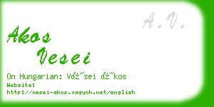 akos vesei business card